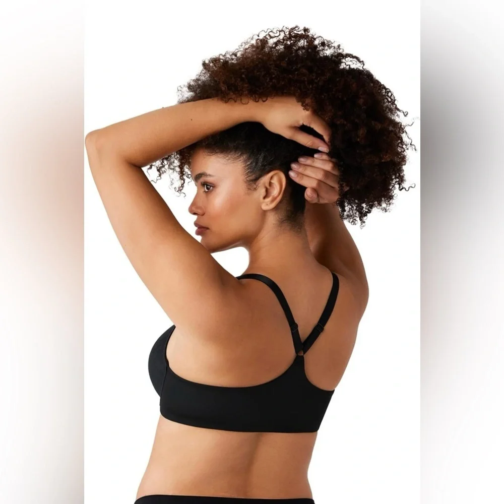 Wacoal Elevated Allure Front Close Underwire Bra Size 38DDD Black Lift 855436
